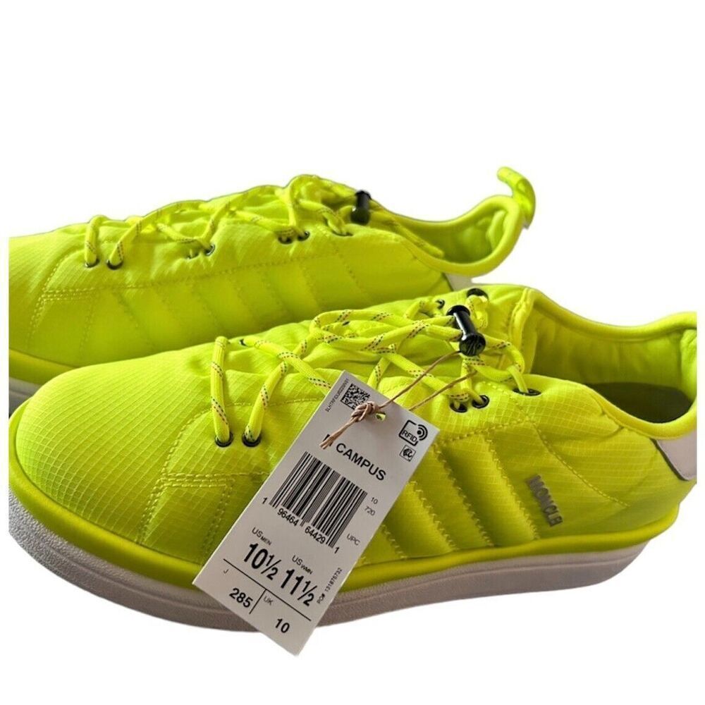 Moncler x Adidas Originals Campus Shoes - Sz 10.5 Men Solar Yellow - Picture 5 of 10